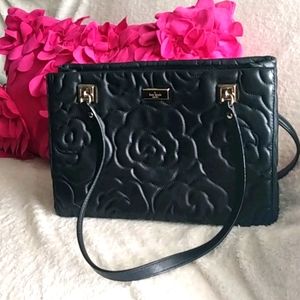 KATE SPADE Floral Leather Shoulder Bag